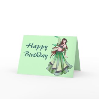 Belly Dancer Birthday Cards card