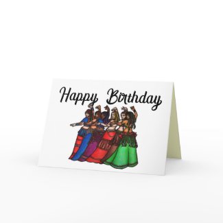 Belly Dancer Birthday Cards card