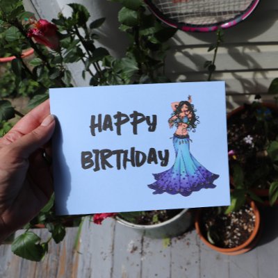 Birthday Cards Style. Belly Dancer Birthday Cards by