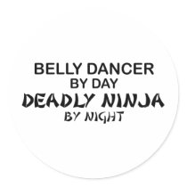 Belly Dancer Deadly Ninja by Night Stickers