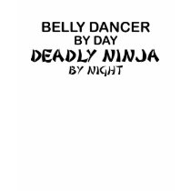 Belly Dancer Deadly Ninja by Night t-shirts