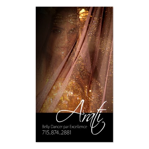 Belly Dancer I, Bollywood, Hindi Fashion Business Cards (front side)