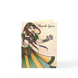 Belly Dancer Thank You card
