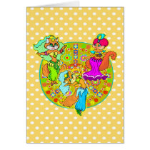 Belly Dancing Cats Greeting Card