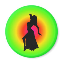 Bellydance Diva Pose Starburst Bagnet magnets by bethbellydance Bellydance Diva Pose Starburst Bagnet magnets