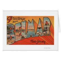 Belmar, New Jersey - Large Letter Scenes Cards