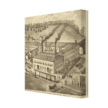 Belmont Glass Works, Bellaire, Ohio Canvas Prints