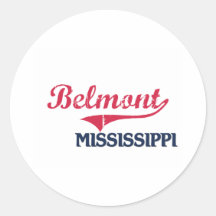 Belmont Mississippi City Classic Round Stickers