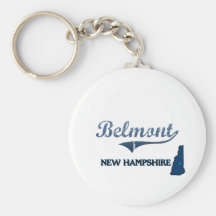 Belmont New Hampshire City Classic Key Chain
