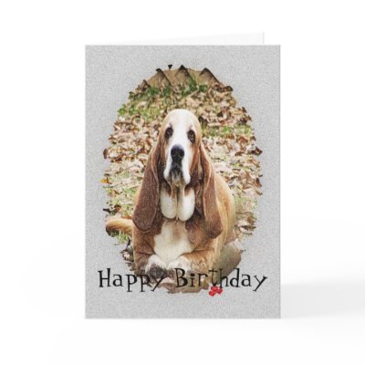 Beloved Basset Card by DanceswithCats