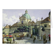 Below the Belvedere Palace in Vienna Greeting Card