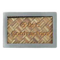 Belt Buckle - Brick weave with text