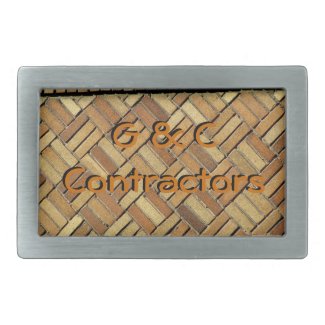 Belt Buckle - Brick weave with text