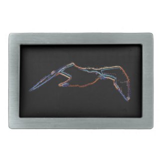 Belt Buckle - Neon seagull