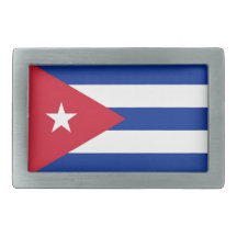 Belt Buckle with Flag of Cuba