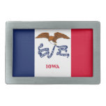 Belt Buckle with Flag of Iowa State
