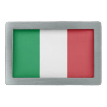 Belt Buckle with Flag of Italy