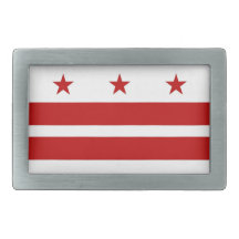 Belt Buckle with Flag of Washington DC