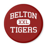 Belton - Tigers - High School - Belton Texas Refrigerator Magnet