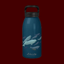 Beluga Whale Art Water Bottle Marine Life Gifts water bottles