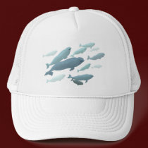 Beluga Whale Baseball Cap & Blue Beluga Gifts hats