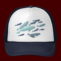 Beluga Whale Baseball Cap & Blue Beluga Hats Caps hats