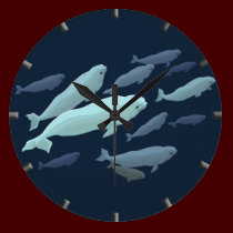 Beluga Whale Clock Beluga Whale Decor & Gifts wall clocks