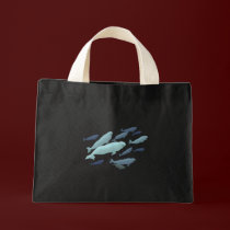 Beluga Whale Tote Bags Blue Beluga Bags bags