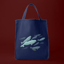 Beluga Whale Tote Bags & Blue Beluga Gifts bags