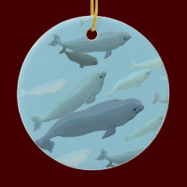 Beluga Whales Ornaments & Marinelife Gifts ornaments