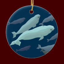 Beluga Whales Ornaments & Marinelife Gifts ornaments