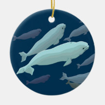 Beluga Whales Ornaments & Marinelife Gifts