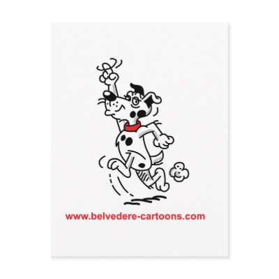 Belvedere Running Post Cards by Belvedere_Cartoons