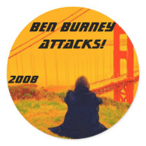 Ben Burney Attacks Sticker by DrBurney Ben Burney Attacks Sticker