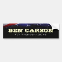 Ben Carson For President 2016 Bumper Sticker