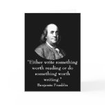 Ben Franklin and Quote Greeting Card