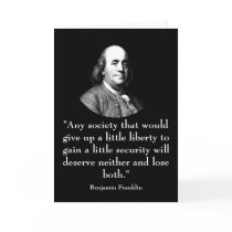 Ben Franklin and Quote Card