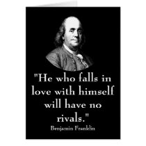 Ben Franklin and Quote Greeting Card