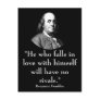 Ben Franklin and Quote Postcard