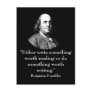 Ben Franklin and Quote Postcard