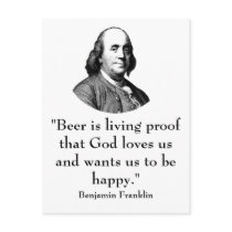 Ben Franklin and Quote postcards by militarycards Ben Franklin and Quote postcards