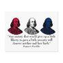 Ben Franklin and Quote -- Red, White, and Blue Postcards