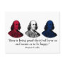Ben Franklin and Quote -- Red, White, and Blue Postcards