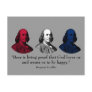 Ben Franklin and Quote -- Red, White, and Blue Post Card