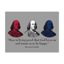Ben Franklin and Quote -- Red, White, and Blue postcards by militarycards Ben Franklin and Quote -- Red, White, and Blue postcards