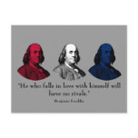 Ben Franklin and Quote -- Red, White, and Blue Postcards