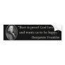 Ben Franklin Beer Quote Bumper Sticker