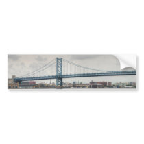 Ben Franklin Bridge Bumper Sticker