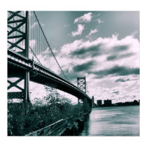 Ben Franklin bridge II posters