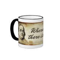 Ben Franklin Liberty Quote Mug by Libertymaniacs Ben Franklin Liberty Quote Mug